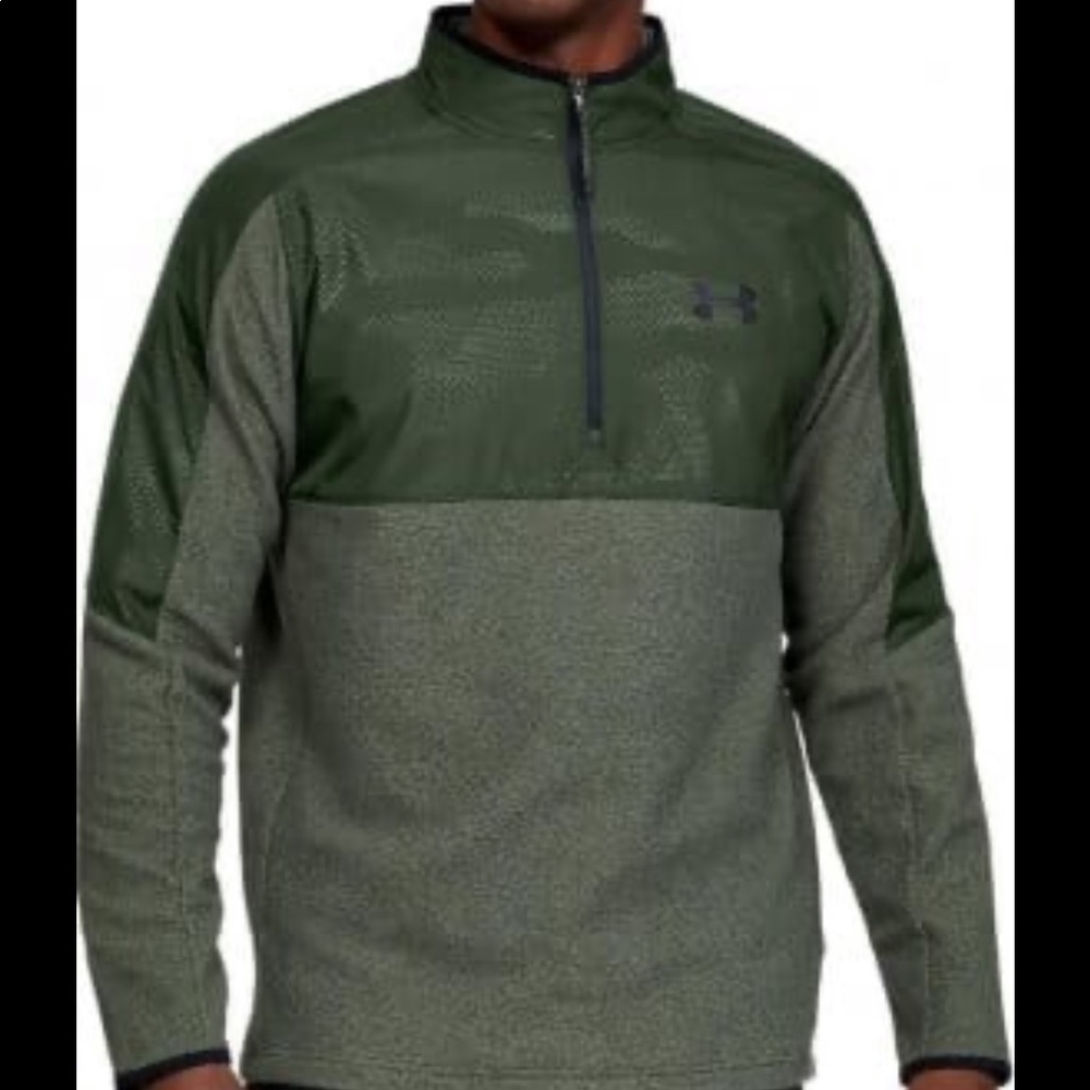 Men’s Under Armour ColdGear Infrared ½ Zip Jacket Green Size Medium NEW